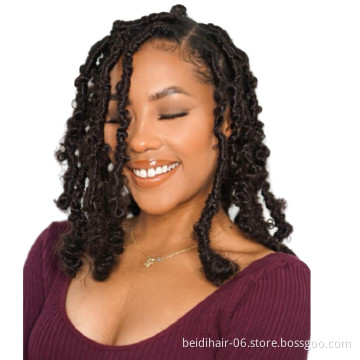 Wholesale Butterfly Locs Crochet Braids Butterfly Bob Faux locs Messy Soft Dreadlocks Twisted Pre Looped Hair